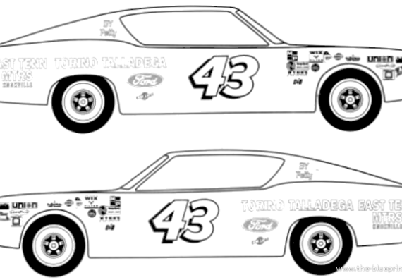 Ford Torino Talladega [Richard Petty] - Форд - чертежи, габариты, рисунки автомобиля